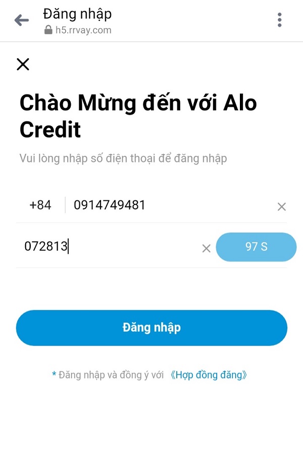 Hướng dẫn đăng ký vay tại Alo Credit.