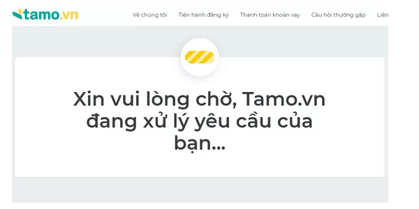 Bước 5 vay tiền trực tuyến Tamo.