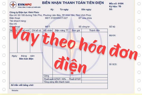 Nhược điểm vay tiền theo hóa đơn điện.