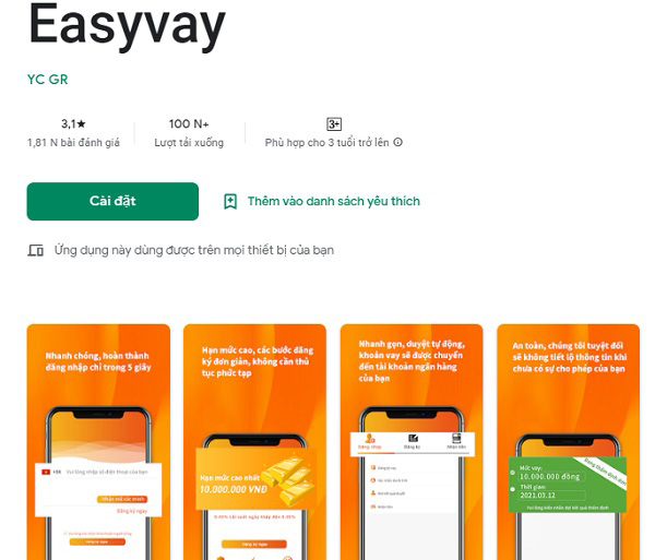 Sơ lược về app easy vay