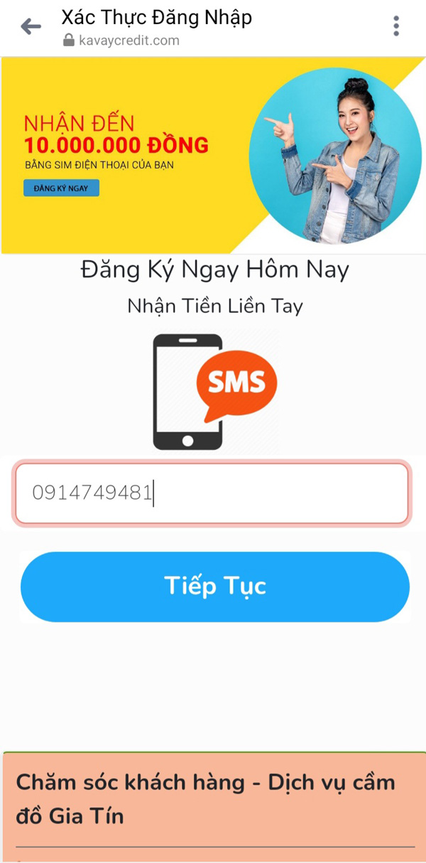 cung cấp số điện thoại