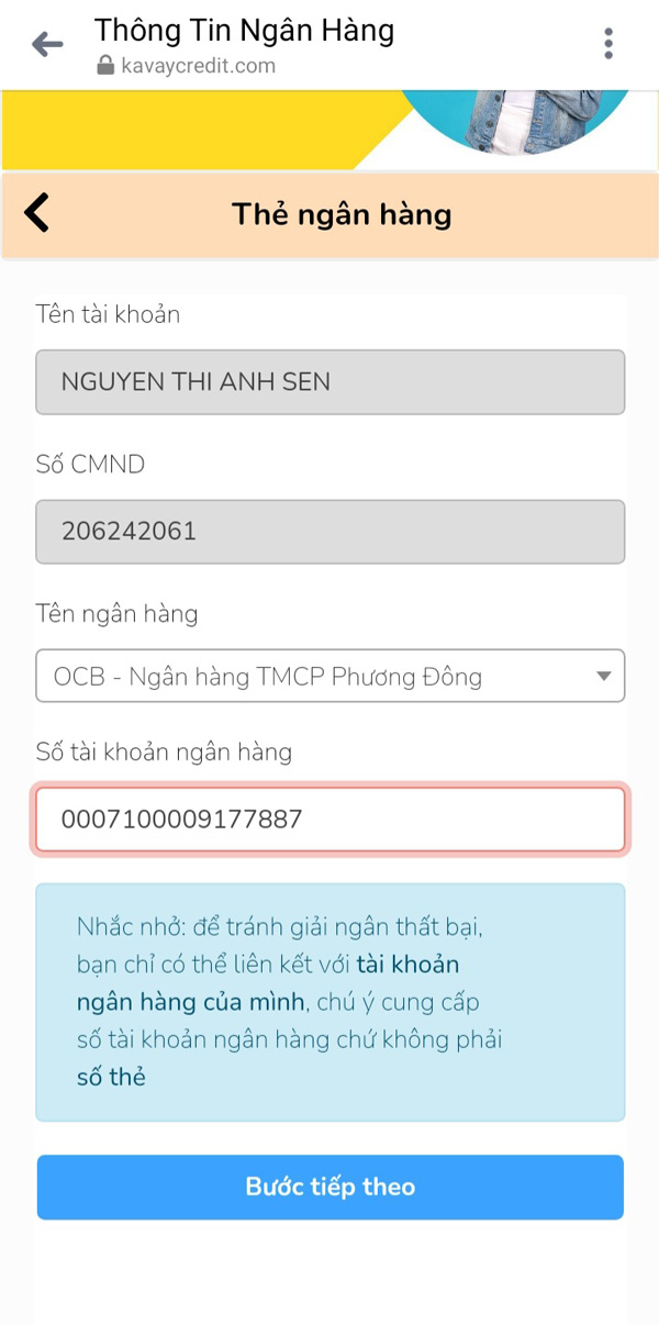 cung cấp thông tin giải ngân