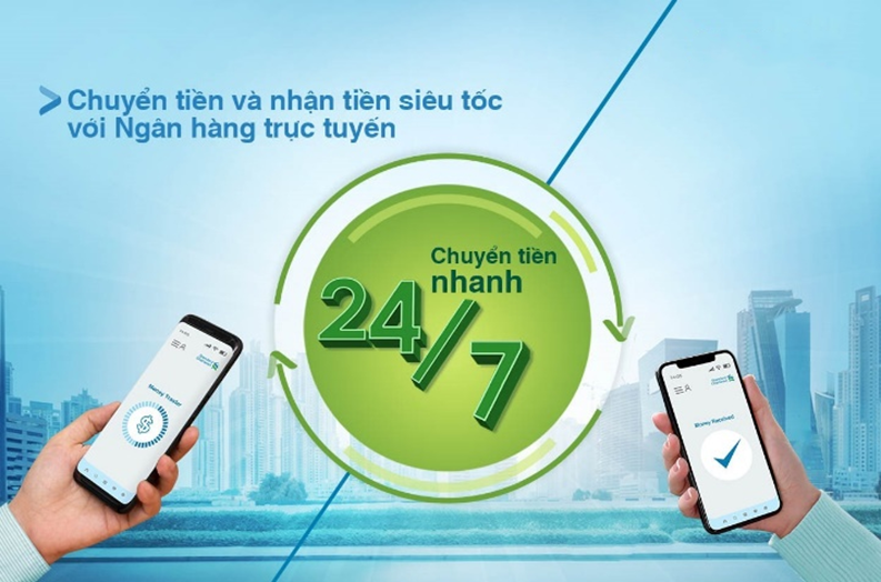 Ưu điểm nổi bật của phương thức chuyển tiền 24/7 .