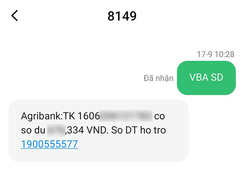 Kiểm tra số dư tài khoản Agribank trên điện thoại