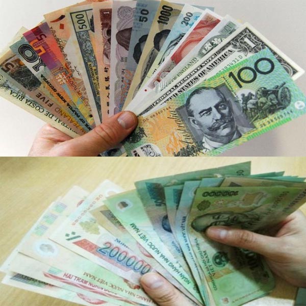 Các câu hỏi về việc đổi từ đồng đô la Úc sang tiền Việt Nam.
