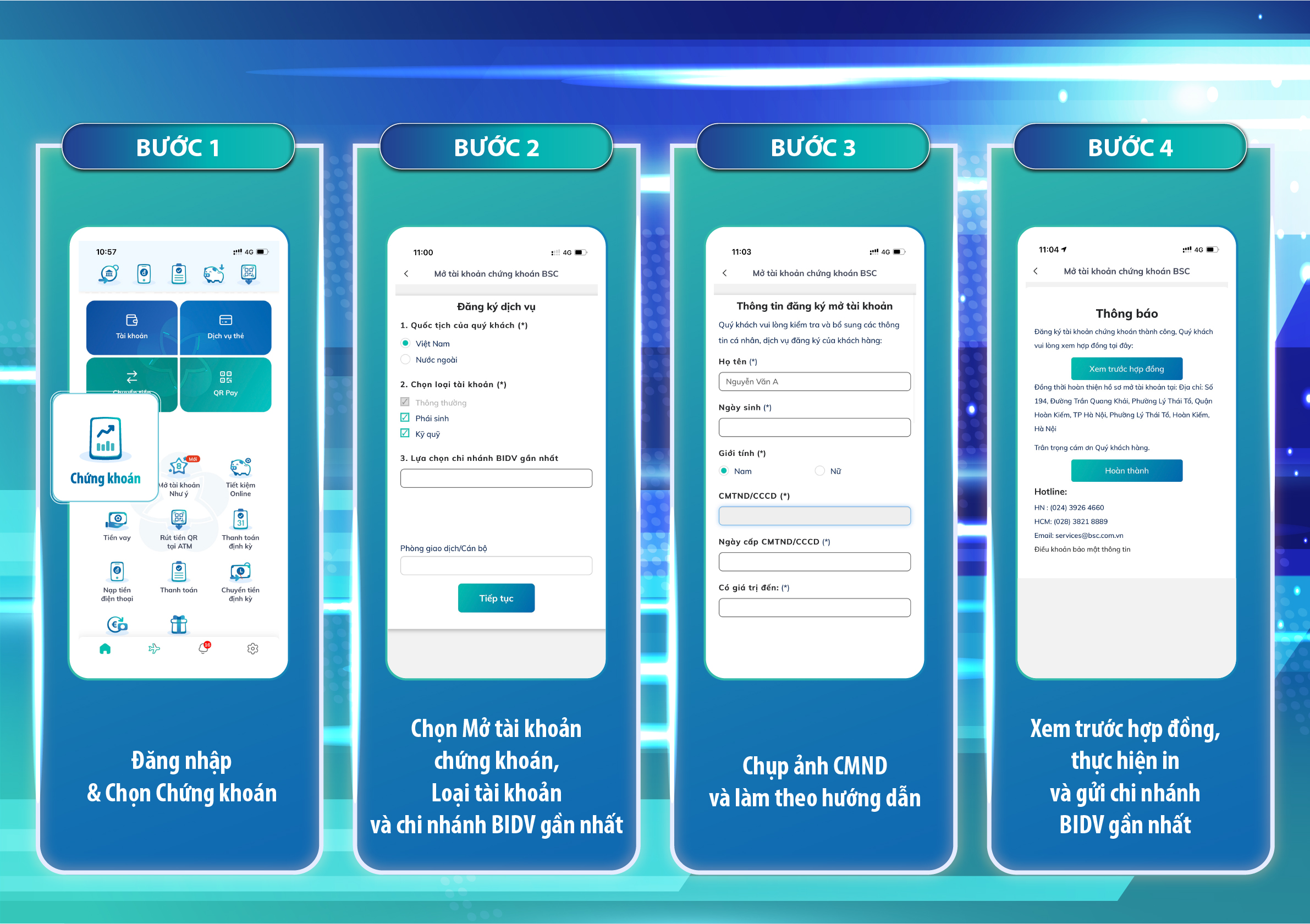 Hướng dẫn đăng ký dịch vụ BIDV Smart Banking