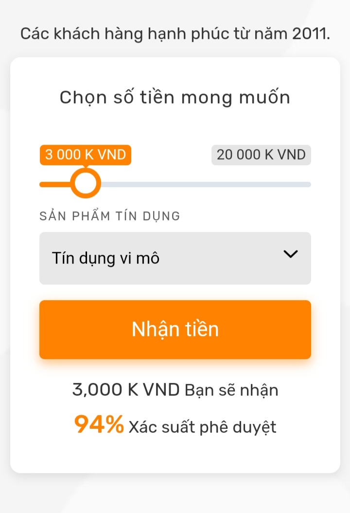 Bước 1 quy trình vay tiền nhanh tại Lemonza.