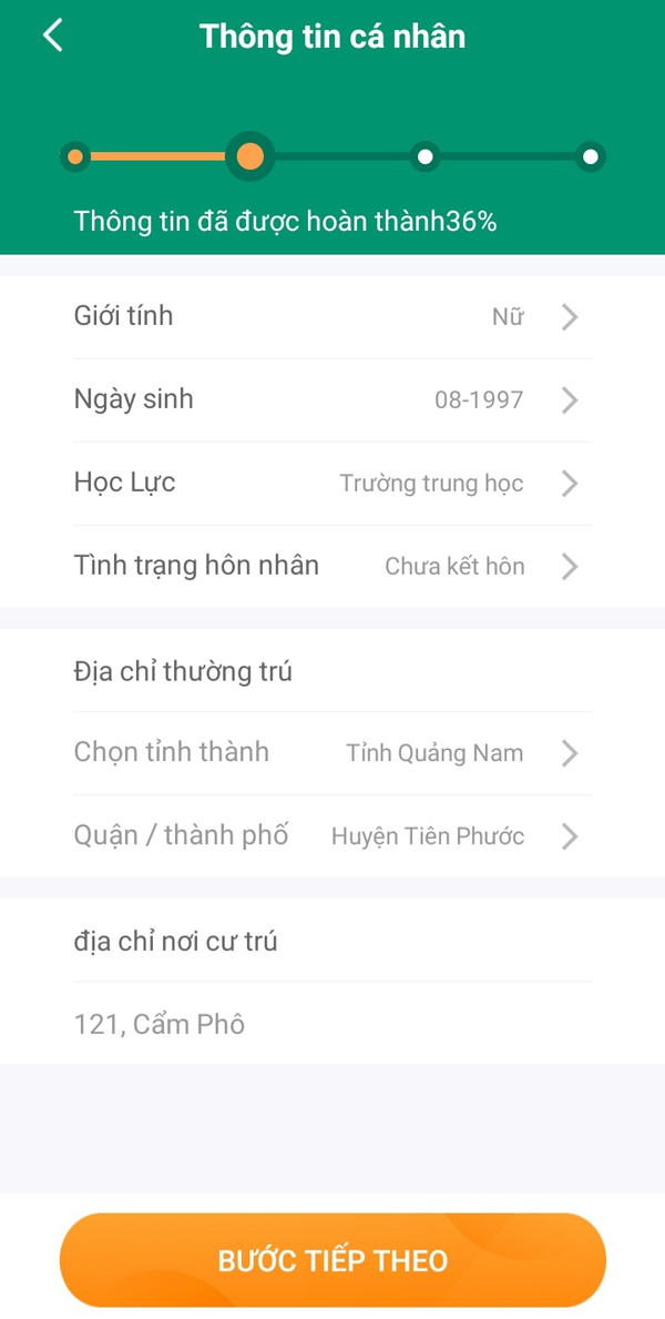 Cung cấp chính xác thông tin về chỗ ởCung cấp chính xác thông tin về chỗ ở