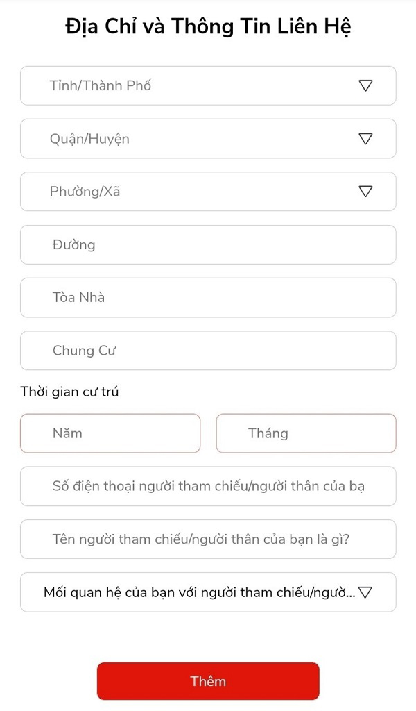 Cập nhật địa chỉ nơi cư trú