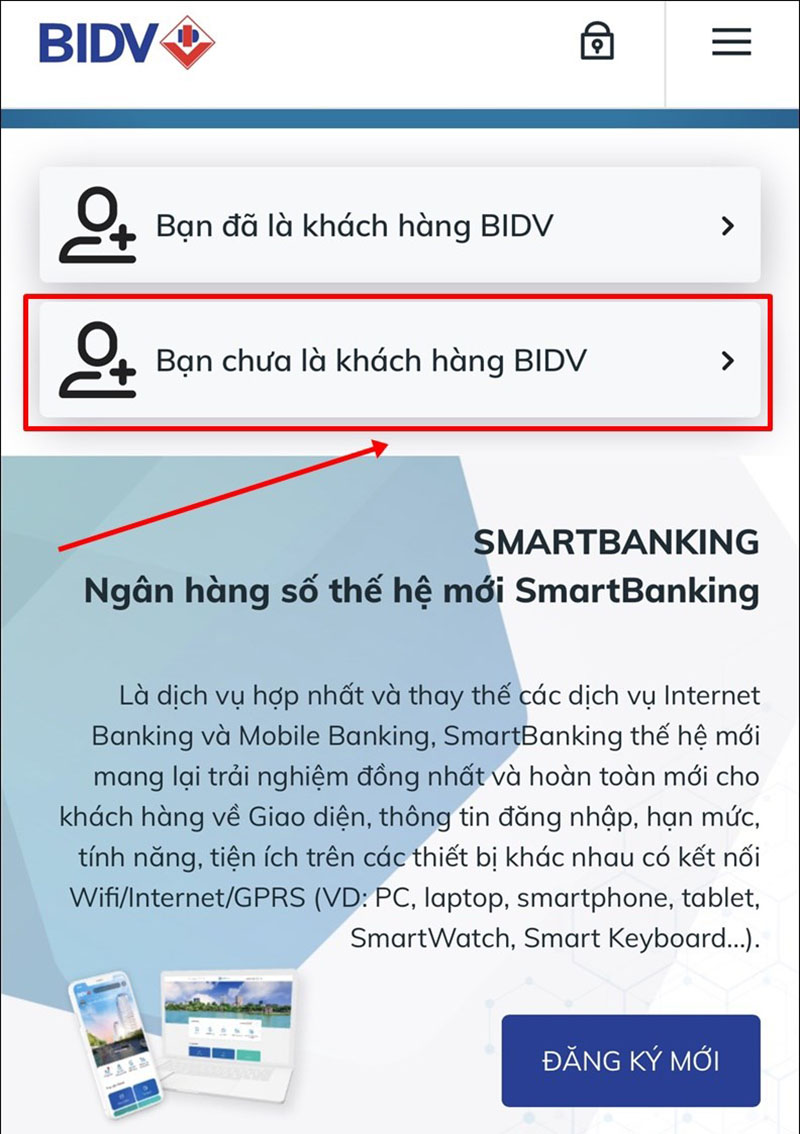 Làm thẻ online trên app BIDV Smart Banking