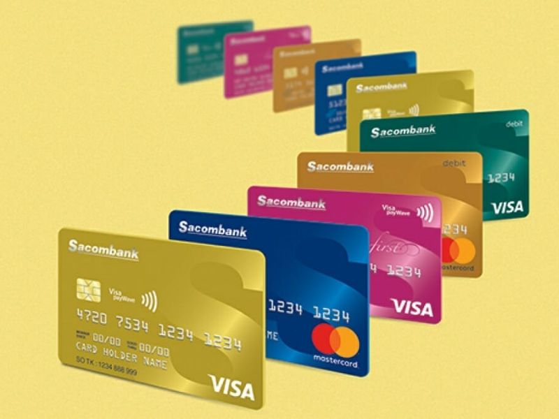 Ngân hàng Sacombank cung cấp nhiều loại thẻ tín dụng khác nhau