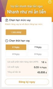 Bước 3 vay tiền app Vay Ăn Liền.