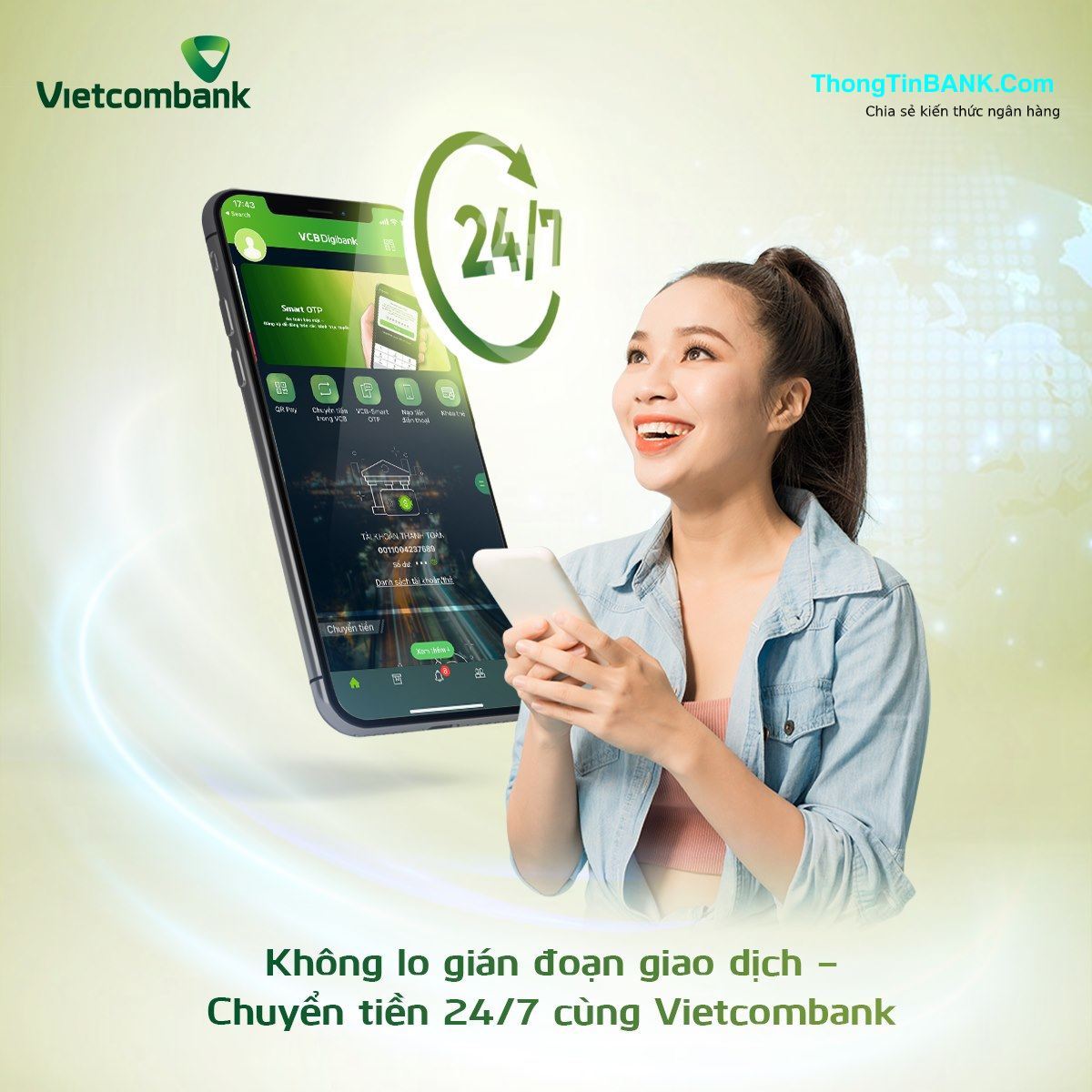 Với VCB Digibank, khách hàng sẽ được trải nghiệm mọi tiện ích tài chính hiện đại
