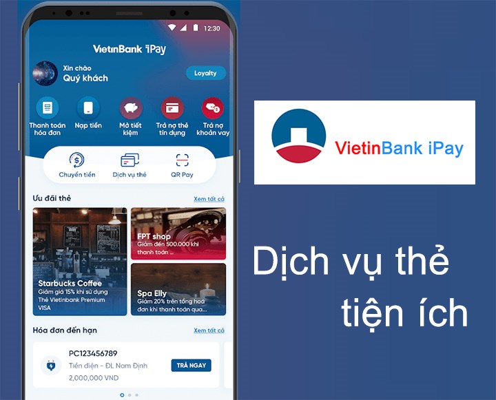 Tính năng của Vietinbank Ipay bạn sẽ có thể quản lý tài khoản một cách dễ dàng
