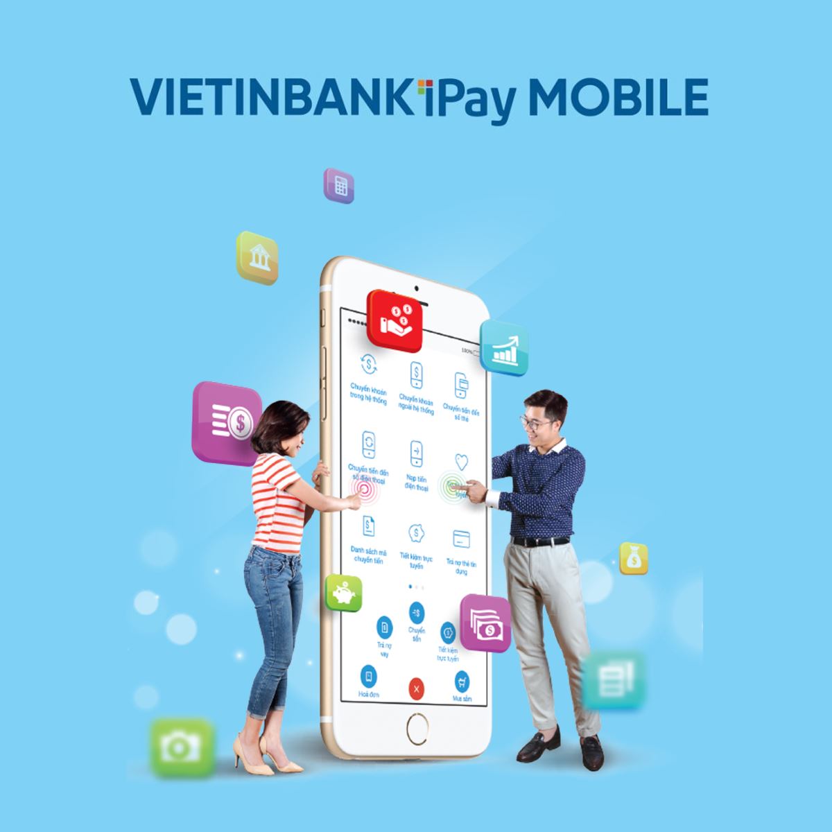 Chuyển tiền bằng điện thoại thông qua dịch vụ Ipay của Vietinbank