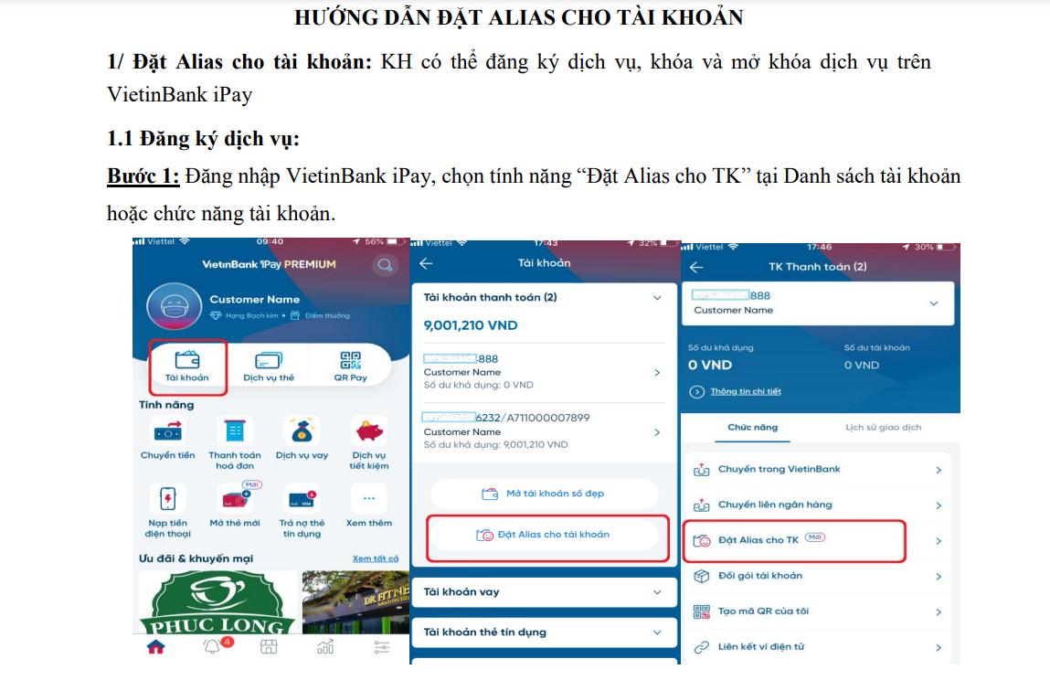 Hướng dẫn đặt Alias cho tài khoản Online trong vài phút.