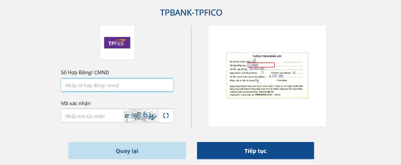 Kiểm tra khoản vay TPBank thông qua cổng thanh toán Payoo