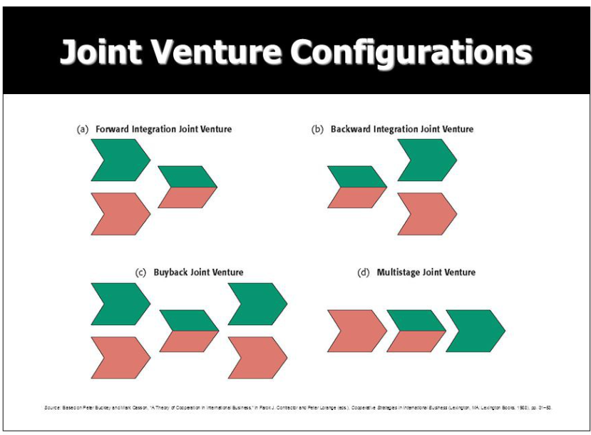 Các hình thức Joint Venture phố biến hiện tại.