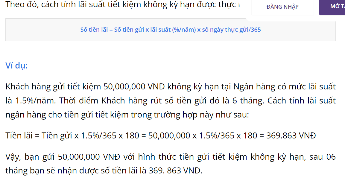 Cách tính lãi suất tiền gửi ngân hàng ANZ.