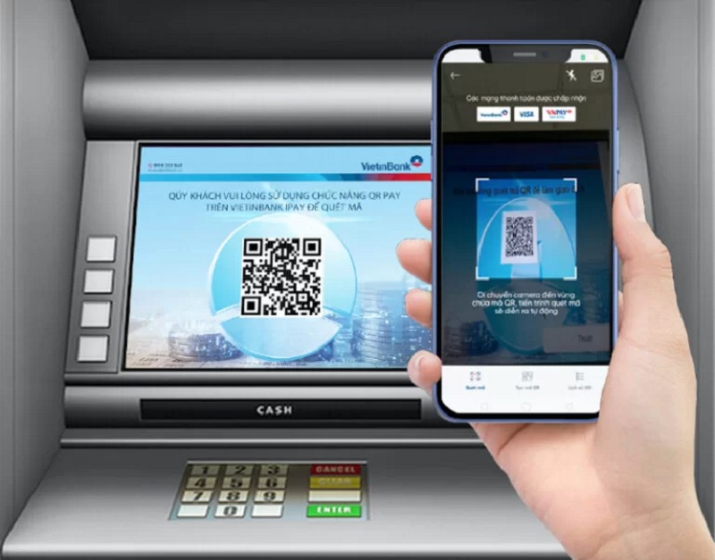 Rút tiền qua mã QR chỉ có thể thực hiện tại cây ATM mà mình mở tài khoản