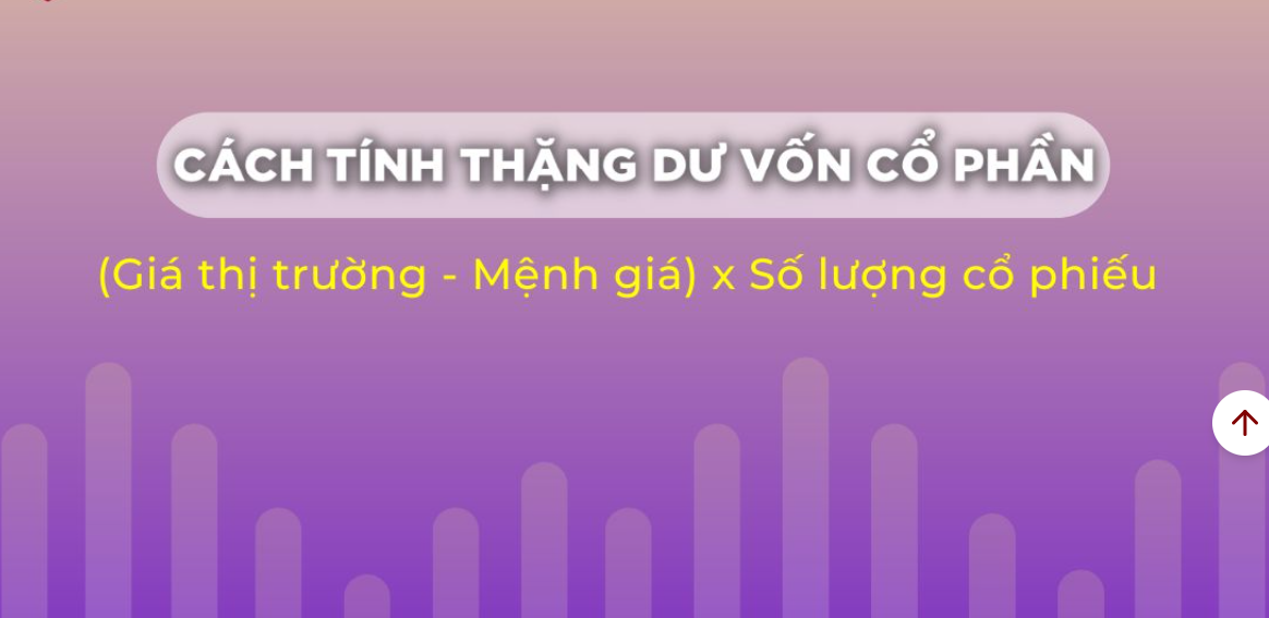 Công thức tính thặng dư vốn cổ phần.