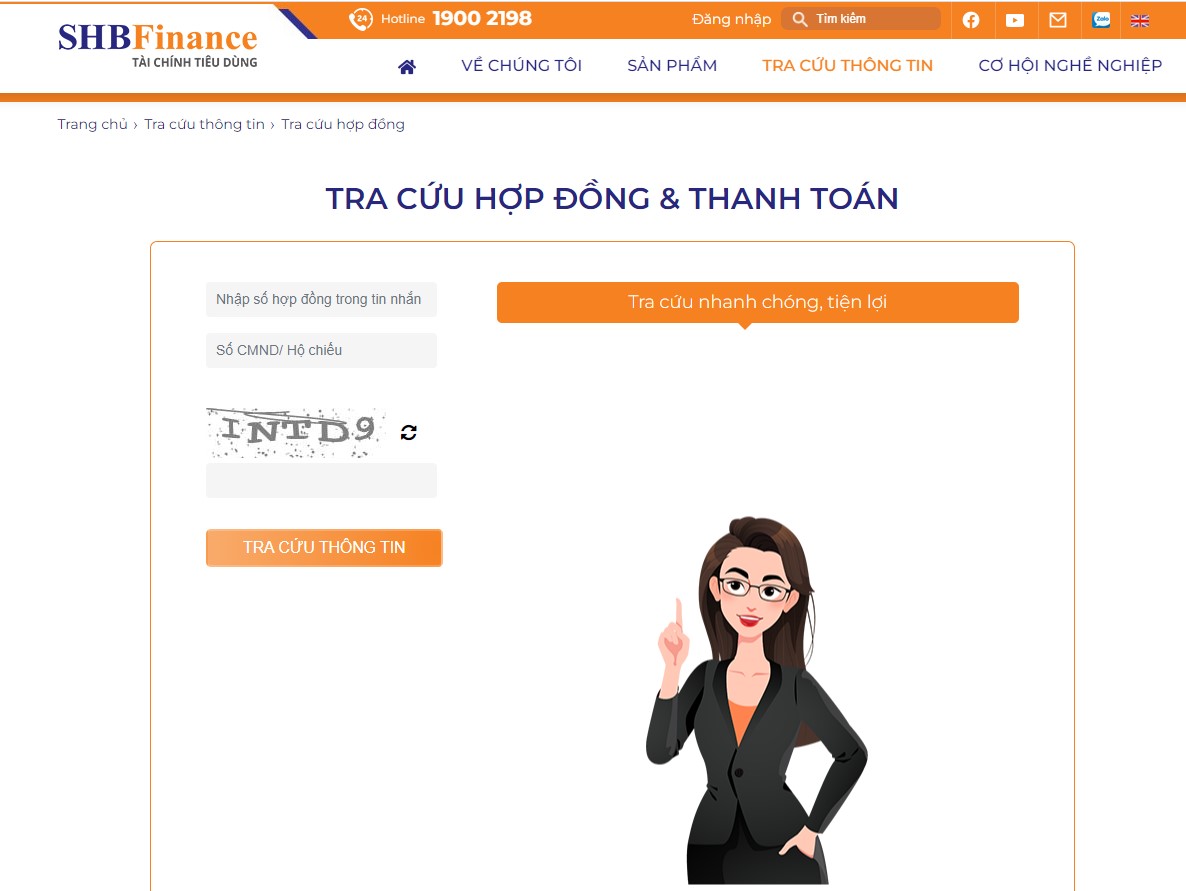 Tra cứu trên website