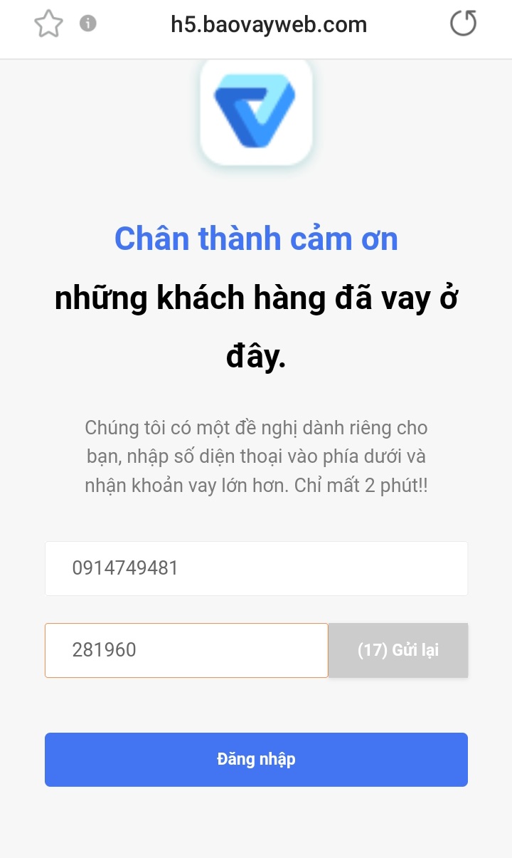 Bước 1 quy trình vay vốn Baovay.