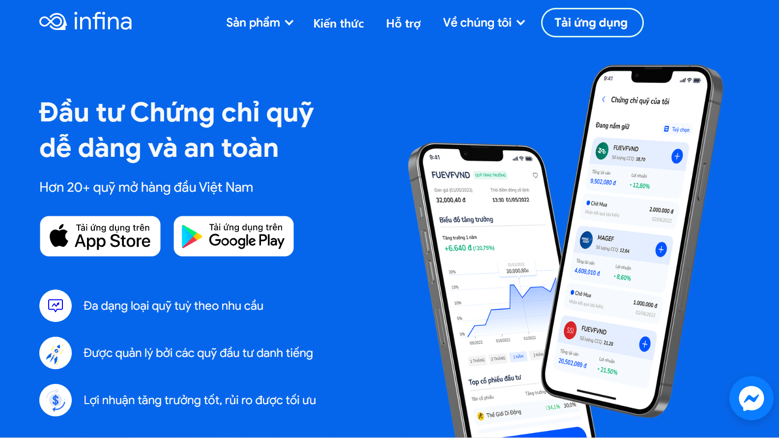 Những sản phẩm được Infina cung cấp.