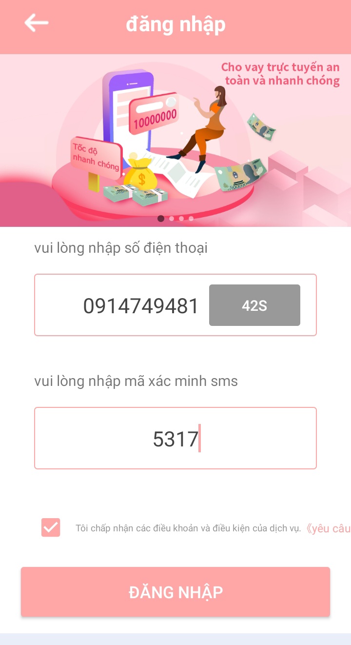 Bước 1 vay tiền online Sieu thi vay.