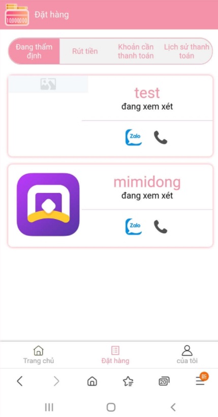 Bước 5 vay tiền online Sieu thi vay.