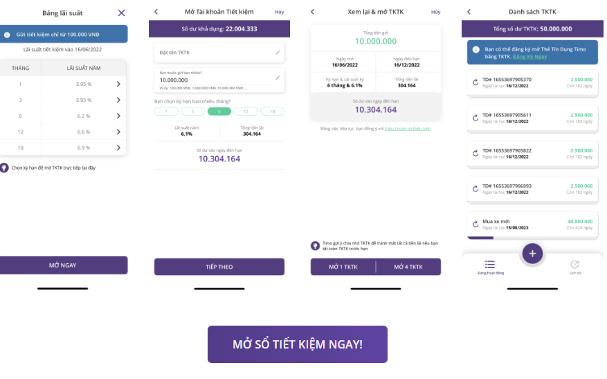 Hướng dẫn quy trình gửi tiết kiệm online qua Internet Banking.