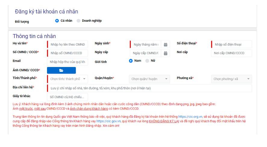 Tra cứu bằng Website chính thức của CIC