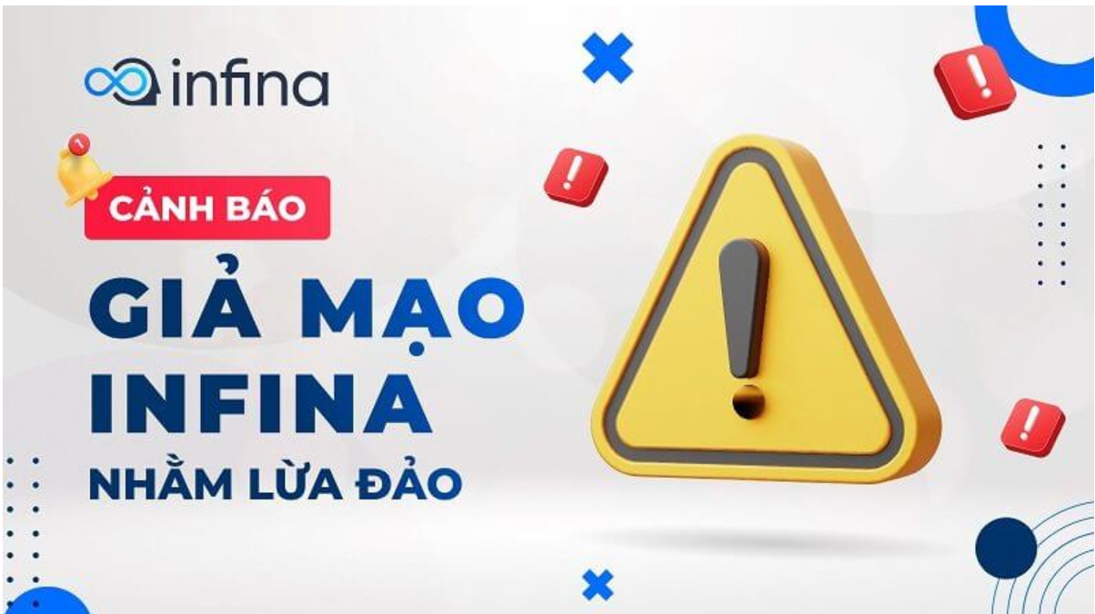 App Infina cảnh báo về lừa đảo.