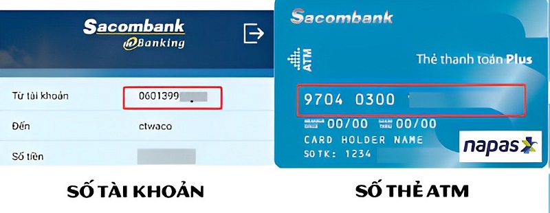 Phân biệt giữa số thẻ ATM và số tài khoản
