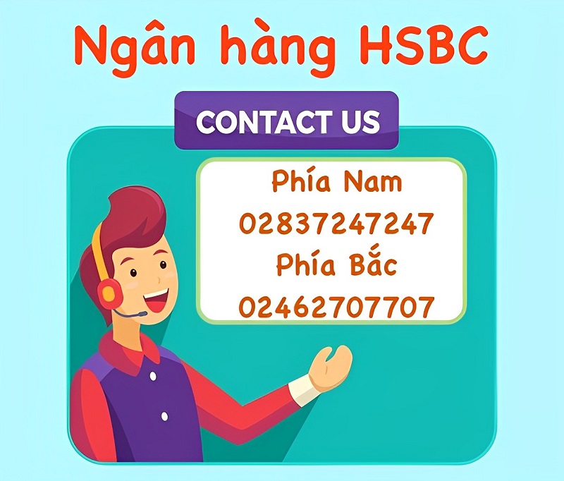 Tổng đài HSBC của Miền Nam và Miền Bắc