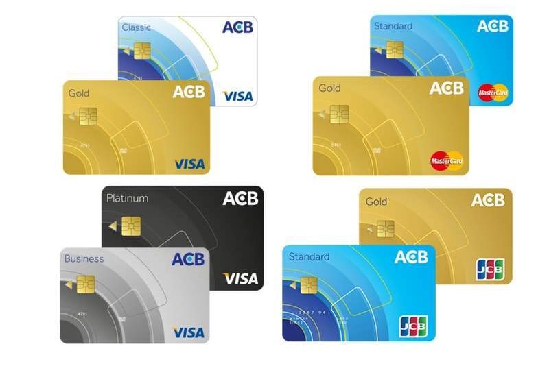 Các loại thẻ visa ACB phổ biến